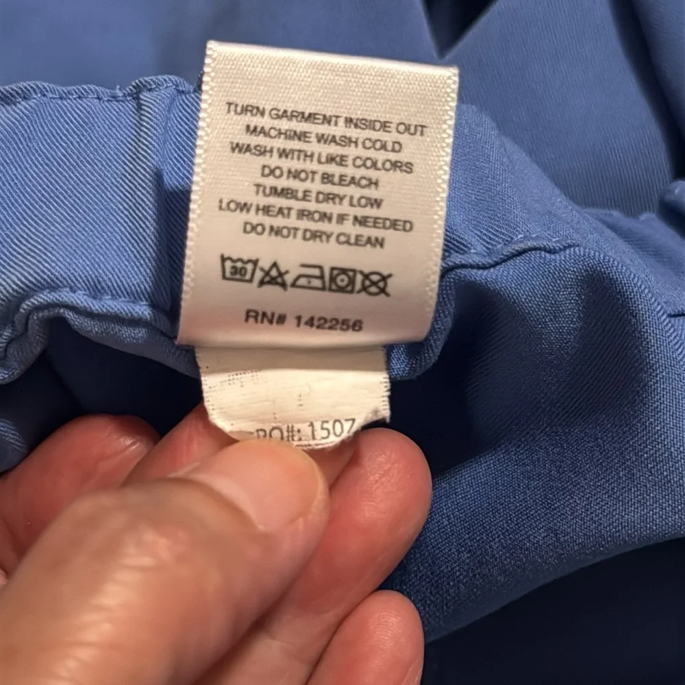 Figs Pisco Basic Scrub Pants Blue Clinic Medical Straight Leg FM4500-Small
